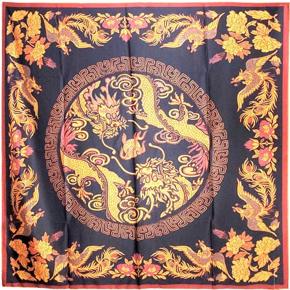 NWT Double Sided Silk Scarf 53"x53" Large Square Shawl Wrap SJJL 3242 - Picture 2 of 9